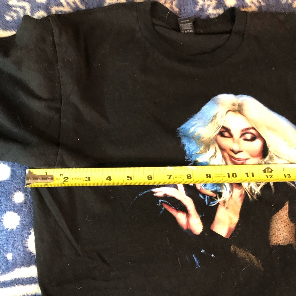 Cher 2019 'Here We Go Again' Tour Black T-Shirt Graphic Tee; Size Medium: Used - Picture 7 of 8